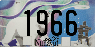 NU license plate 1966