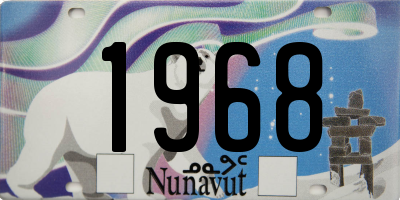 NU license plate 1968