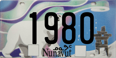 NU license plate 1980