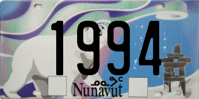 NU license plate 1994