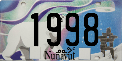 NU license plate 1998