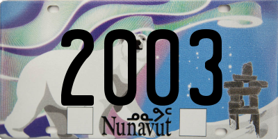 NU license plate 2003