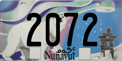 NU license plate 2072