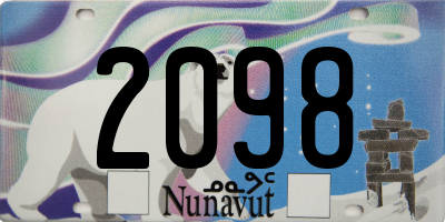 NU license plate 2098