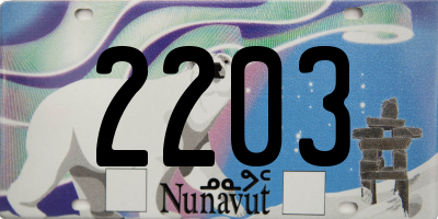 NU license plate 2203