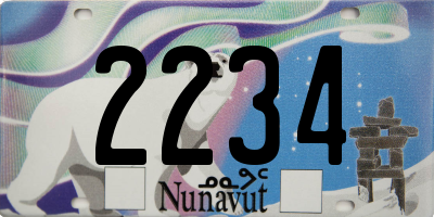 NU license plate 2234