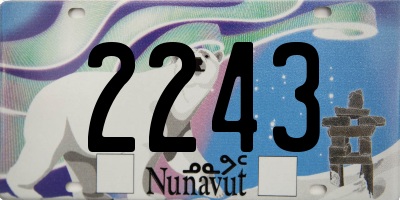 NU license plate 2243