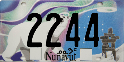 NU license plate 2244