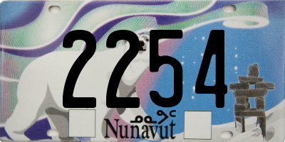 NU license plate 2254