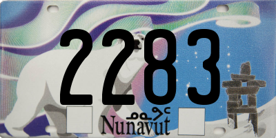 NU license plate 2283