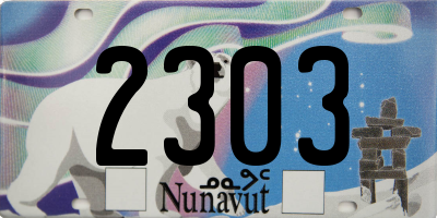 NU license plate 2303