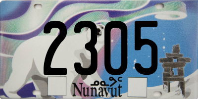 NU license plate 2305