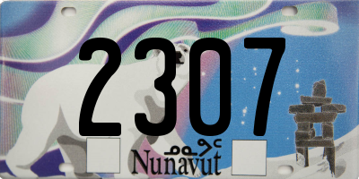 NU license plate 2307