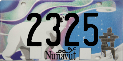 NU license plate 2325