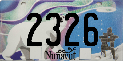 NU license plate 2326