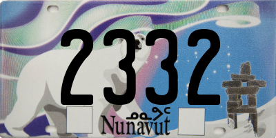 NU license plate 2332