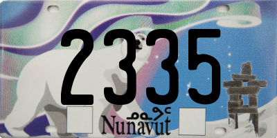 NU license plate 2335