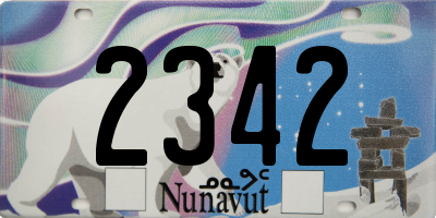 NU license plate 2342