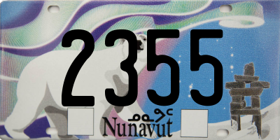 NU license plate 2355