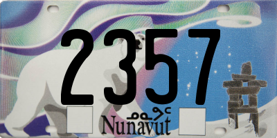 NU license plate 2357