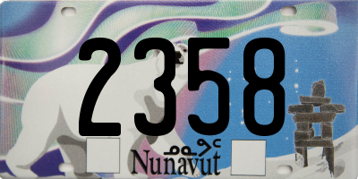 NU license plate 2358