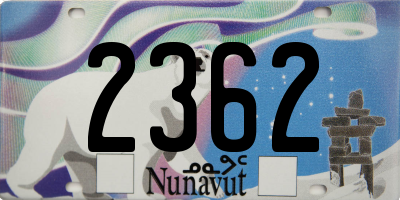 NU license plate 2362