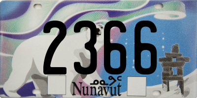 NU license plate 2366