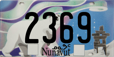 NU license plate 2369