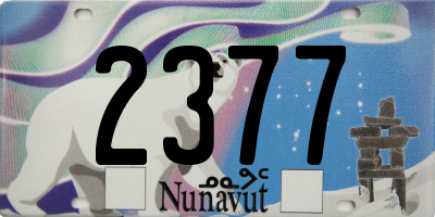 NU license plate 2377