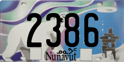 NU license plate 2386