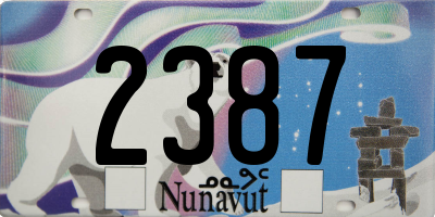 NU license plate 2387