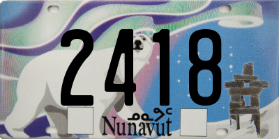 NU license plate 2418