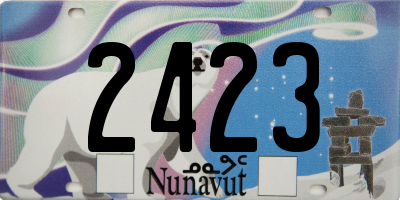 NU license plate 2423