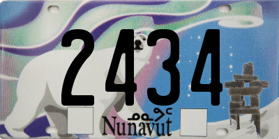 NU license plate 2434