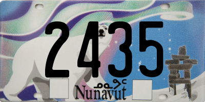 NU license plate 2435