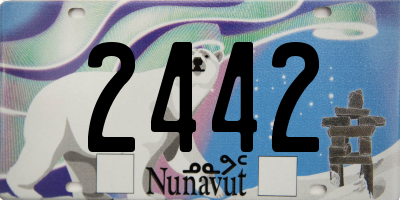 NU license plate 2442