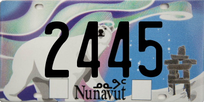 NU license plate 2445