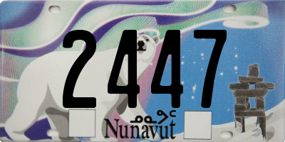 NU license plate 2447