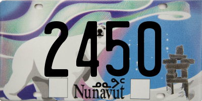 NU license plate 2450