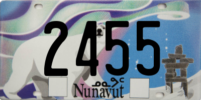 NU license plate 2455