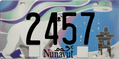 NU license plate 2457