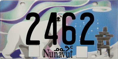 NU license plate 2462