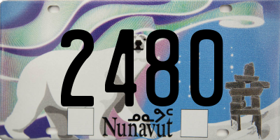 NU license plate 2480