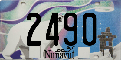 NU license plate 2490