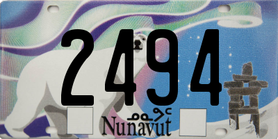 NU license plate 2494