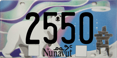 NU license plate 2550