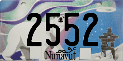 NU license plate 2552