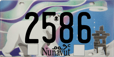 NU license plate 2586