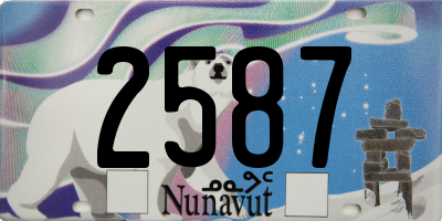 NU license plate 2587