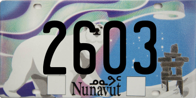 NU license plate 2603